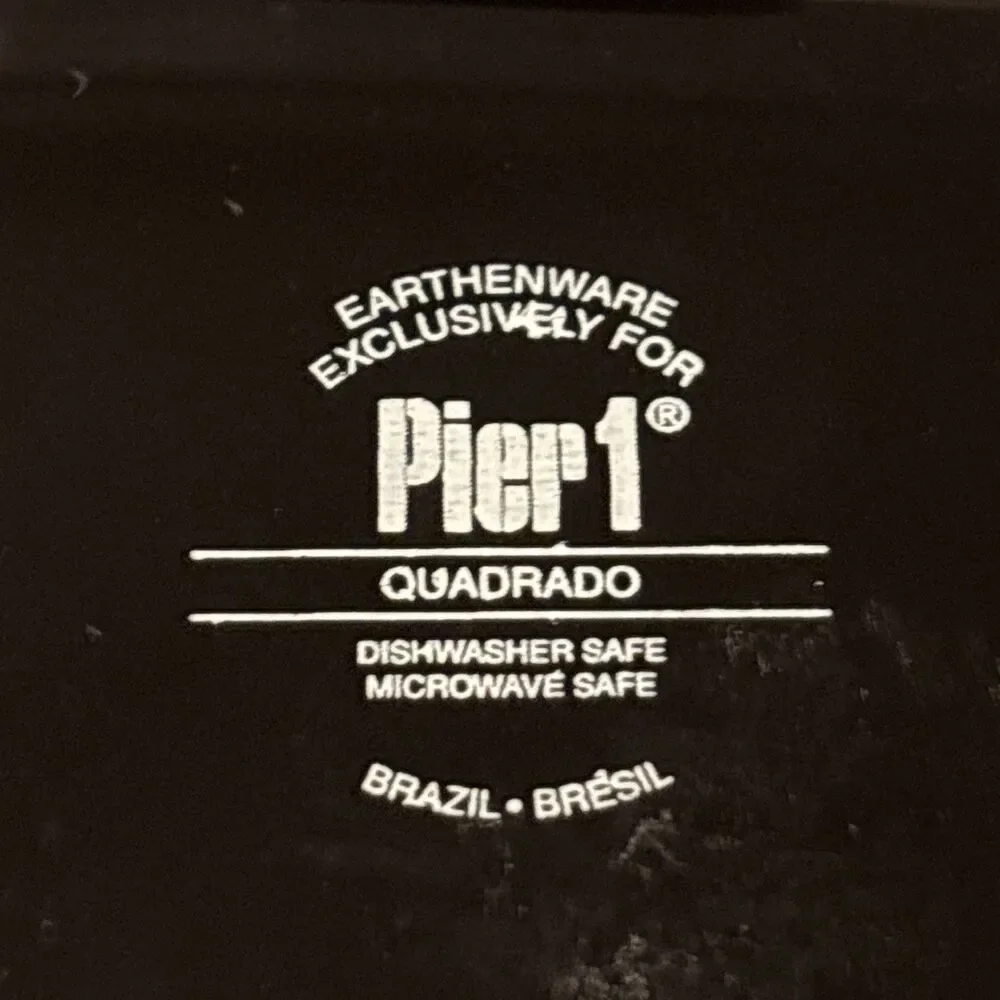 Pier 1 Quadrado Earthenware Espresso 8.5